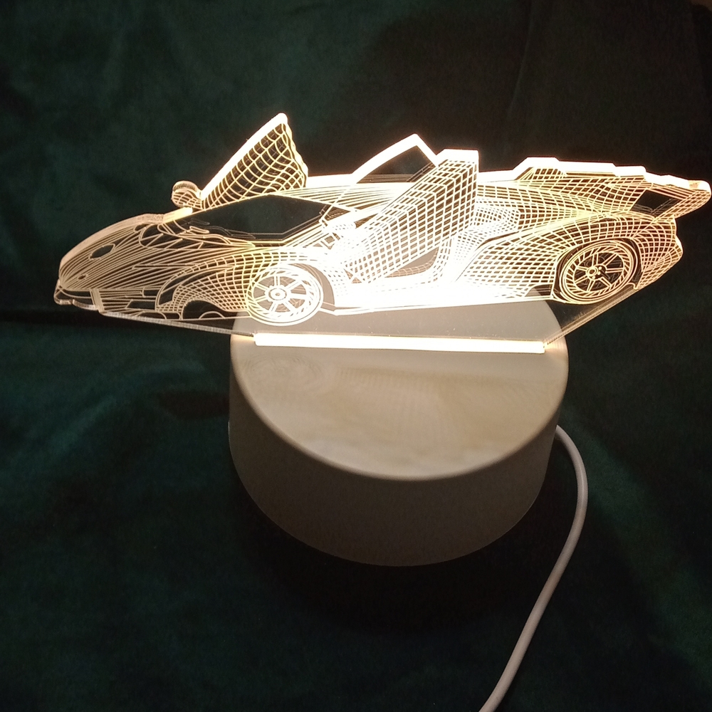 3D Car Design Decorative Night Light